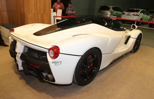 ISTANBUL, TURKEY - SEPTEMBER 12, 2015: LaFerrari in Used Cars For Sale Fair in CNX Expo