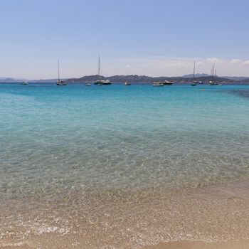 Clear turquoise water at Maddalena Archipelago in Sardinia