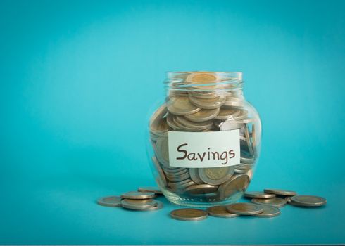 saving money jar. saving concept,business concept,finance concept.