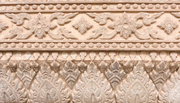 Terracotta motifs used to decorate the walls.