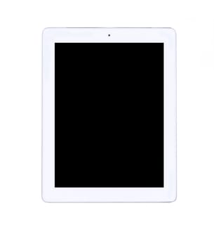 Perfectly detailed modern Tablet isolated on white background.