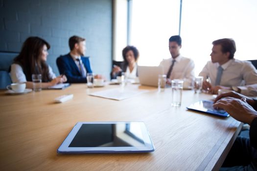 Businesspeople in conference room during a meeting in office