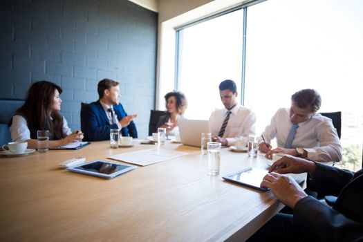 Businesspeople in conference room during a meeting in office