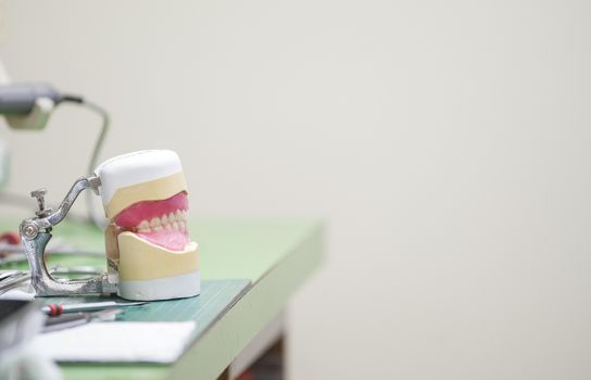 Behind the scenes view of a pair of dentures being created at the specialist dentistry surgery