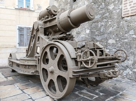 Mortar used by Italian soldiers during the World War I.