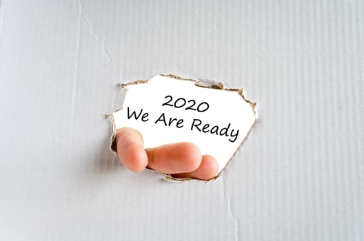 Business man hand writing 2020 we are ready