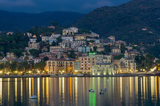 view over the ligurian village of Rapallo, Italy