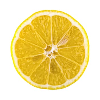 Cut lemon isolated on a white background