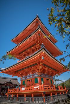 Kyoto, Japan - November 6, 2015: Taisan-ji Temple nearby Kiyomizu-dera Temple in Kyoto