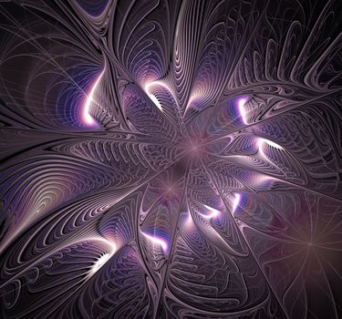 Abstract fractal background bizarre intertwining of lines and colors