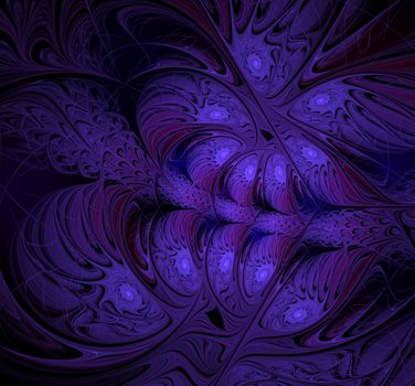 Abstract fractal background bizarre intertwining of lines and colors