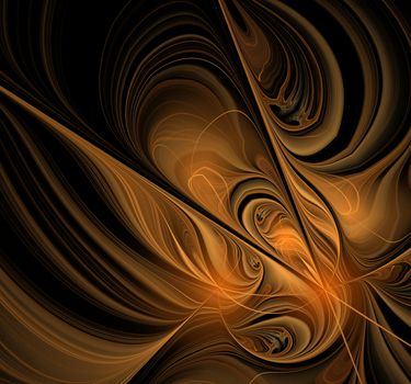 Abstract fractal background bizarre intertwining of lines and colors