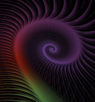 Great spiral abstract fractal magenta background center