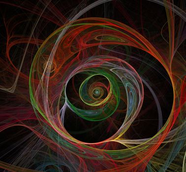 Abstract fractal background bizarre intertwining of lines and colors