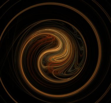 Abstract fractal background bizarre intertwining of lines and colors