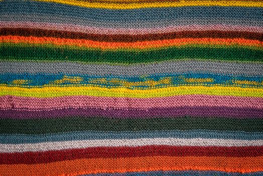 Knitwear blanket background in various colors