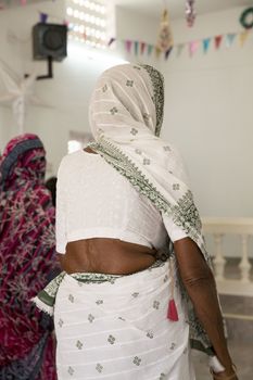 India Pondicherry, Unknown women praying in village's Church,