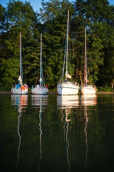 Yachting in Poland on Mazury lakes