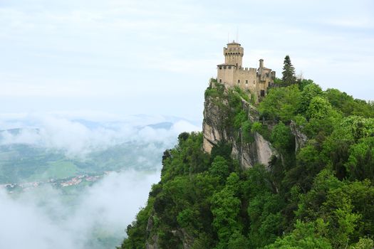 Rocca della Guaita, the most ancient fortress of San Marino, Italy
