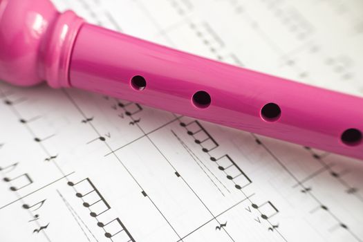 Flute and sheet music