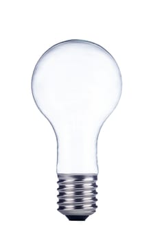 Empty light bulb isolated on white background