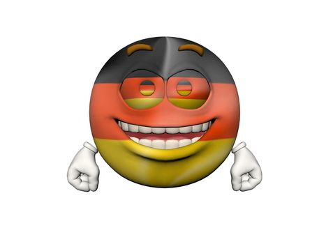 emoticon germany happy yellow red black