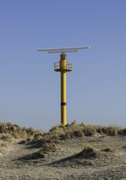rdar post in the dunes of hoek van holland in Netherlands