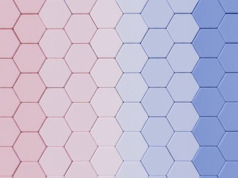 Serenity Blue and Rose Quartz  abstract 3d hexagon background