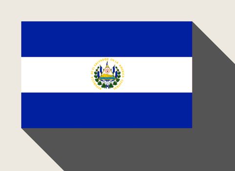 El Salvador flag in flat web design style.