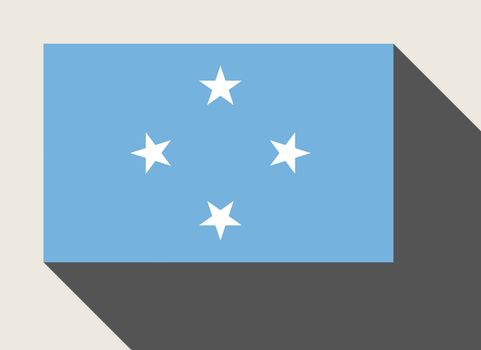 Federated States of Micronesia flag in flat web design style.