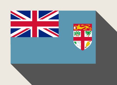 Fiji flag in flat web design style.