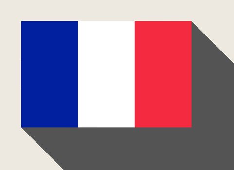 France flag in flat web design style.