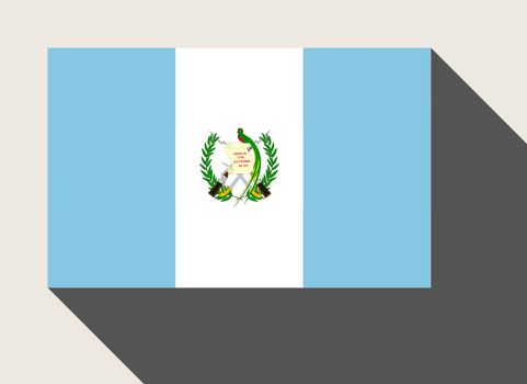 Guatemala flag n flat web design style.