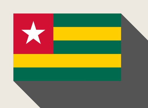Togo flag in flat web design style.