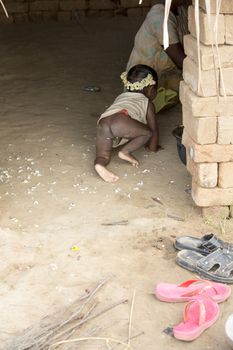 India, Tamil Nadu, Pondicherry aera. Rural life in small villages, poverty