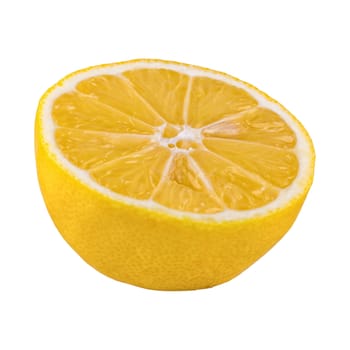 Cut lemon isolated on a white background