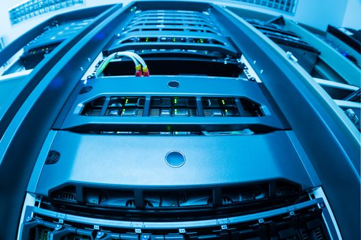 Network servers in data room .