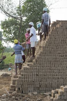 India, Tamil Nadu, Pondicherry aera. Rural life in small villages, poverty