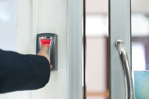 An Fingerprint machine server safety .