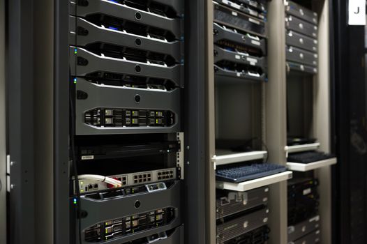 An Network servers in data room .