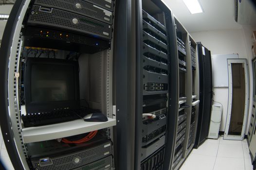 An Network servers in data room .