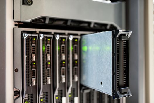 An Network servers in data room .