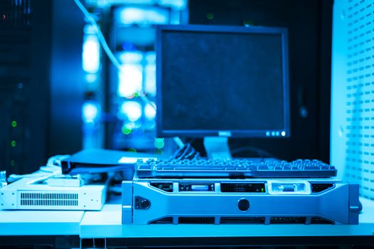 An Network servers in data room .