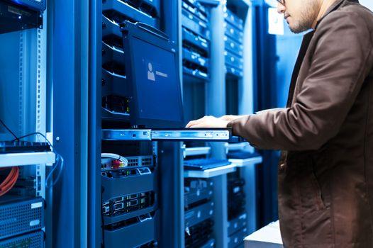 An Network servers in data room .