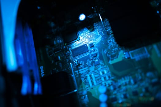 An Cutcuit electronic on motherboard .