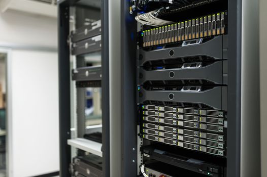 An Network servers in data room .