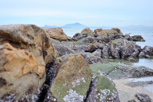 An Rock bay in soft light .