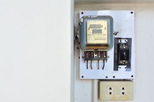 An Smart Meter in soft light .