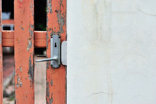 An Door knob in  soft light .