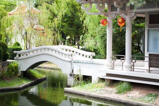 An Chinese garden in nature place .